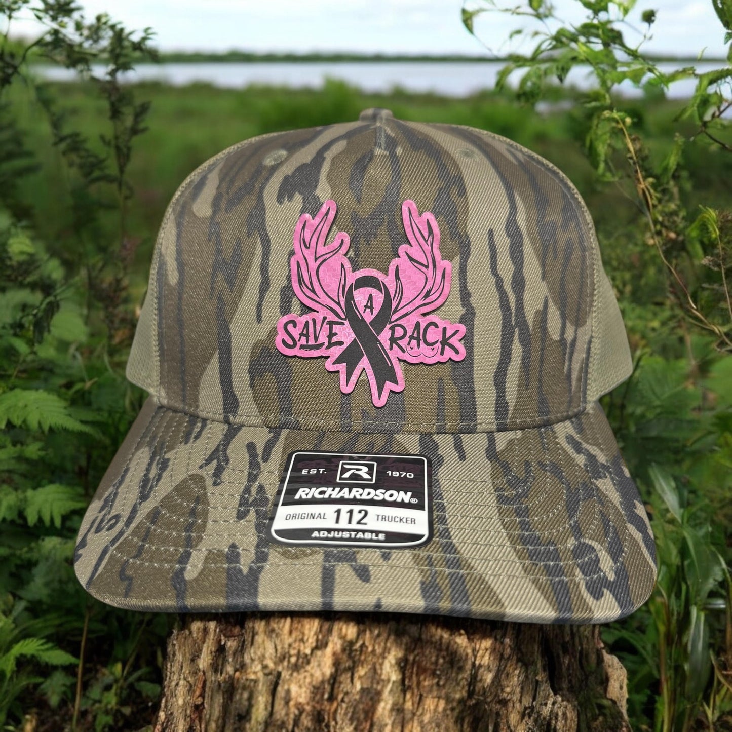 Camo Save A Rack Breast Cancer Hat